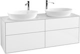 Villeroy & Boch Finion Waschbeckenunterschrank 1600 mm Glossy White Lacquer mit Beleuchtung