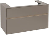Villeroy & Boch Collaro Waschtischunterschrank 1000 mm mit LED-Beleuchtung und 2 Auszügen in White Wood