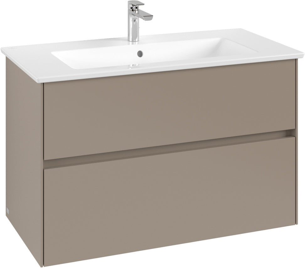 Villeroy & Boch Collaro Waschbeckenunterschrank 961 mm White Oak – 2 Auszüge, SoftClosing