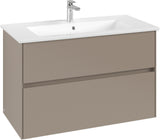 Villeroy & Boch Collaro Waschbeckenunterschrank 961 mm White Oak – 2 Auszüge, SoftClosing