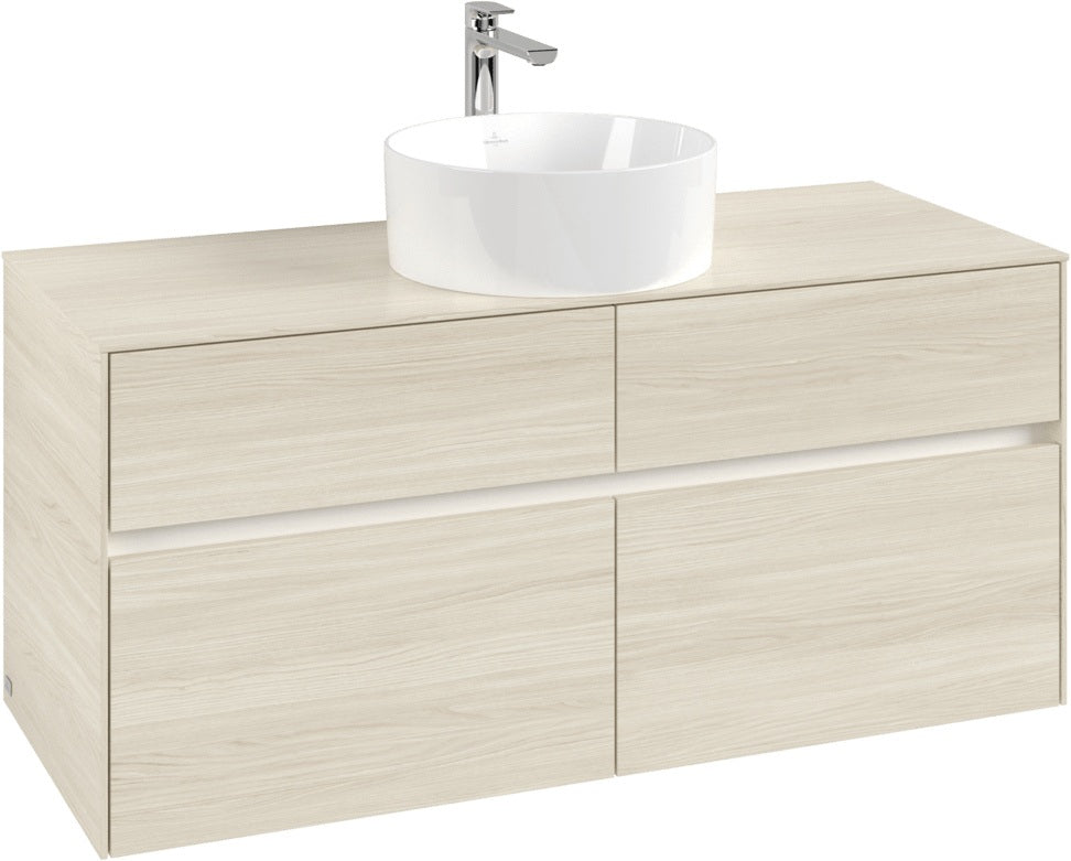 Villeroy & Boch Waschtischunterschrank Collaro C041 B0 1200 mm White Oak mit Beleuchtung