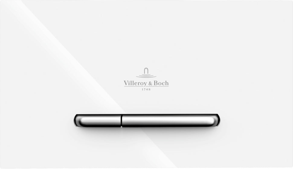 Villeroy & Boch ViConnect Betätigungsplatte 922180 – Eckig, Verchromt, 2-Tasten-Spülung