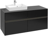 Villeroy & Boch Collaro Waschtischunterschrank 1200 mm mit LED-Beleuchtung und 4 Auszügen – White Wood