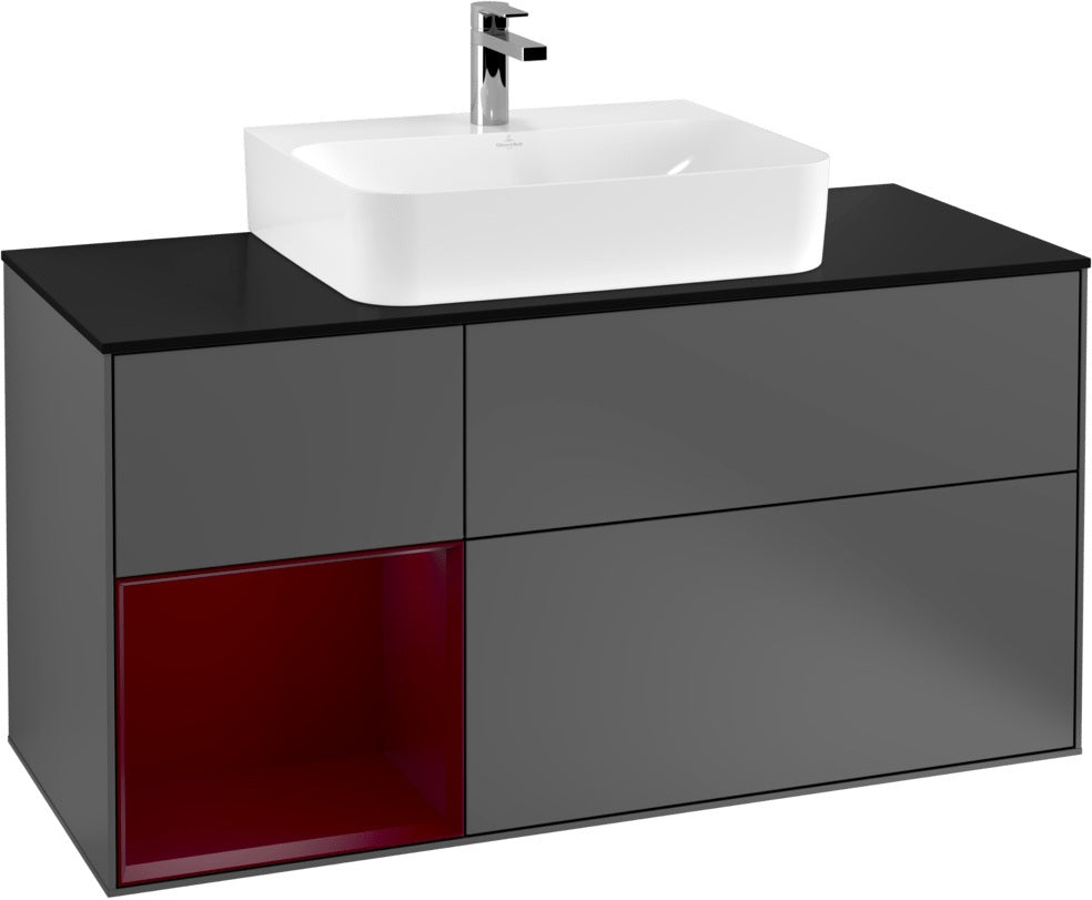 Villeroy & Boch Finion Waschbeckenunterschrank 1200 mm Glossy White mit Beleuchtung