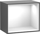 Villeroy & Boch Regalmodul Finion F580GF – Anthracite Matt Lacquer mit LED-Beleuchtung, 418 x 356 x 270 mm