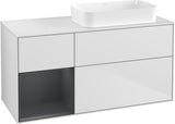 Villeroy & Boch Finion Waschtischunterschrank 1200 mm Glossy White mit Beleuchtung