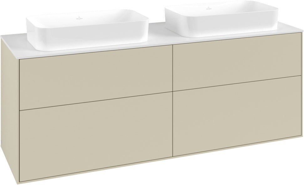 Villeroy & Boch Finion Waschtischunterschrank 1600 mm Glossy White Lacquer, 4 Auszüge, SoftClosing