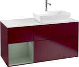Villeroy & Boch Finion Waschbeckenunterschrank 1200 mm Glossy White Lacquer mit Beleuchtung
