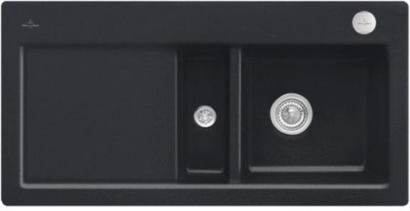 Villeroy & Boch Subway 60 Einbauspüle 1000x510mm Keramik Ebony CeramicPlus