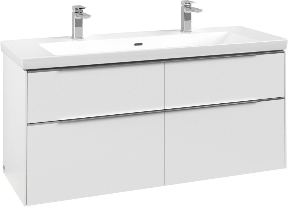 Villeroy & Boch Waschtischunterschrank Subway 3.0 C 602L0, 1272 mm, Brilliant White, mit LED-Beleuchtung