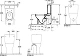 Villeroy & Boch O.novo Tiefspül-WC 565810 – 360 x 640 mm, Weiß Alpin, bodenstehend