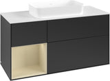 Villeroy & Boch Finion Waschbeckenunterschrank 1200 mm Walnut Veneer mit Beleuchtung