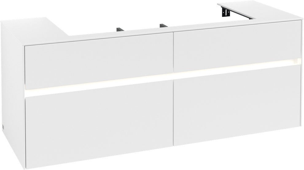 Villeroy & Boch Waschbeckenunterschrank Collaro C092 B0 1400 mm White Matt mit LED-Beleuchtung