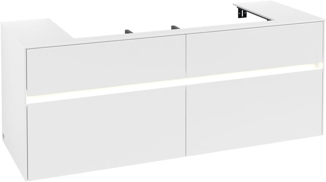 Villeroy & Boch Waschbeckenunterschrank Collaro C092 B0 1400 mm White Matt mit LED-Beleuchtung