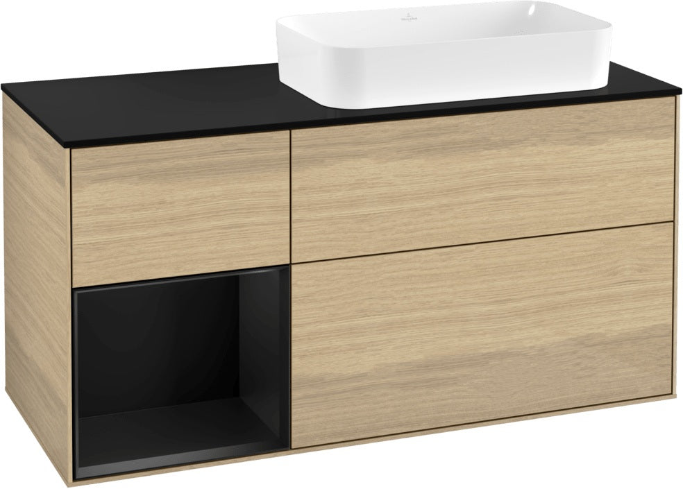 Villeroy & Boch Finion Waschtischunterschrank 120 cm Glossy White Lacquer mit Beleuchtung