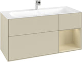 Villeroy & Boch Finion Waschbeckenunterschrank Glossy White Lacquer 1196 mm mit LED-Beleuchtung