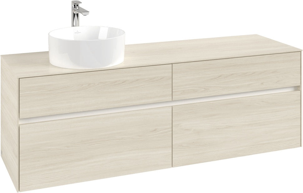 Villeroy & Boch Collaro Waschtischunterschrank 1600 mm White Oak – 4 Auszüge, SoftClosing