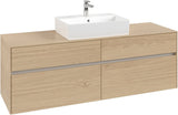 Villeroy & Boch Waschtischunterschrank Collaro C134 Nordic Oak 1600 mm mit 4 Auszügen