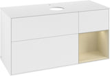 Villeroy & Boch Waschtischunterschrank Finion G831G 1200 mm Glossy White Lacquer mit Beleuchtung