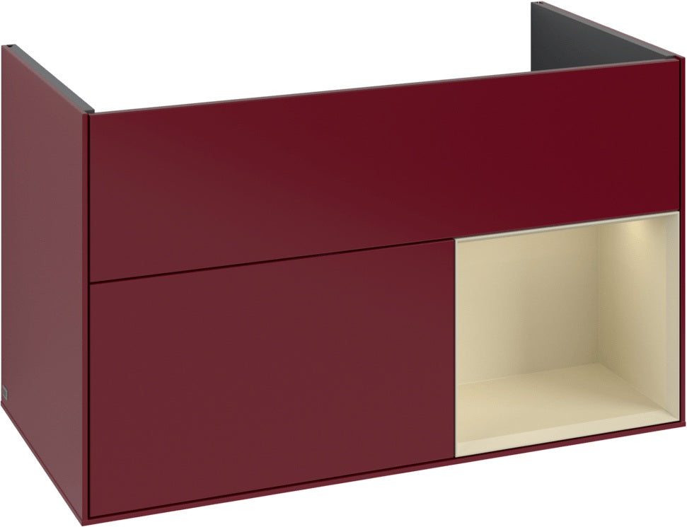 Villeroy & Boch Finion Waschtischunterschrank 996 mm White Matt Lacquer mit Beleuchtung