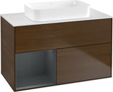 Villeroy & Boch Finion Waschtischunterschrank 1000 mm Glossy White Lacquer – mit LED-Beleuchtung & SoftClosing
