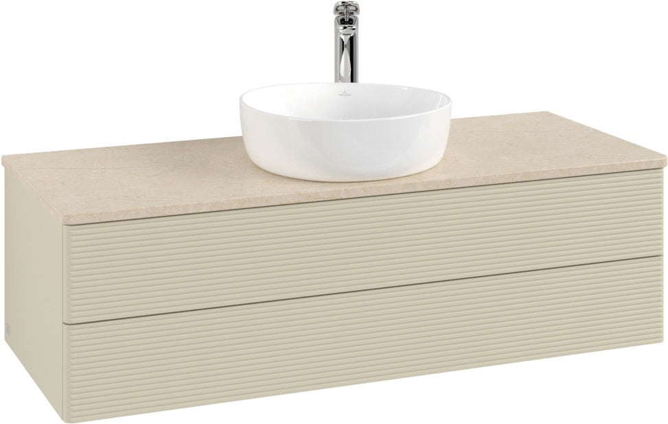 Villeroy & Boch Waschtischunterschrank Antao 1200 mm Anthracite Matt Lackiert mit LED-Beleuchtung