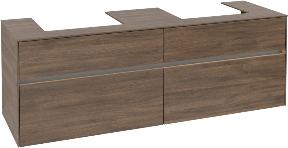 Villeroy & Boch Waschtischunterschrank Collaro C021 B0 1600 mm Arizona Oak mit Beleuchtung