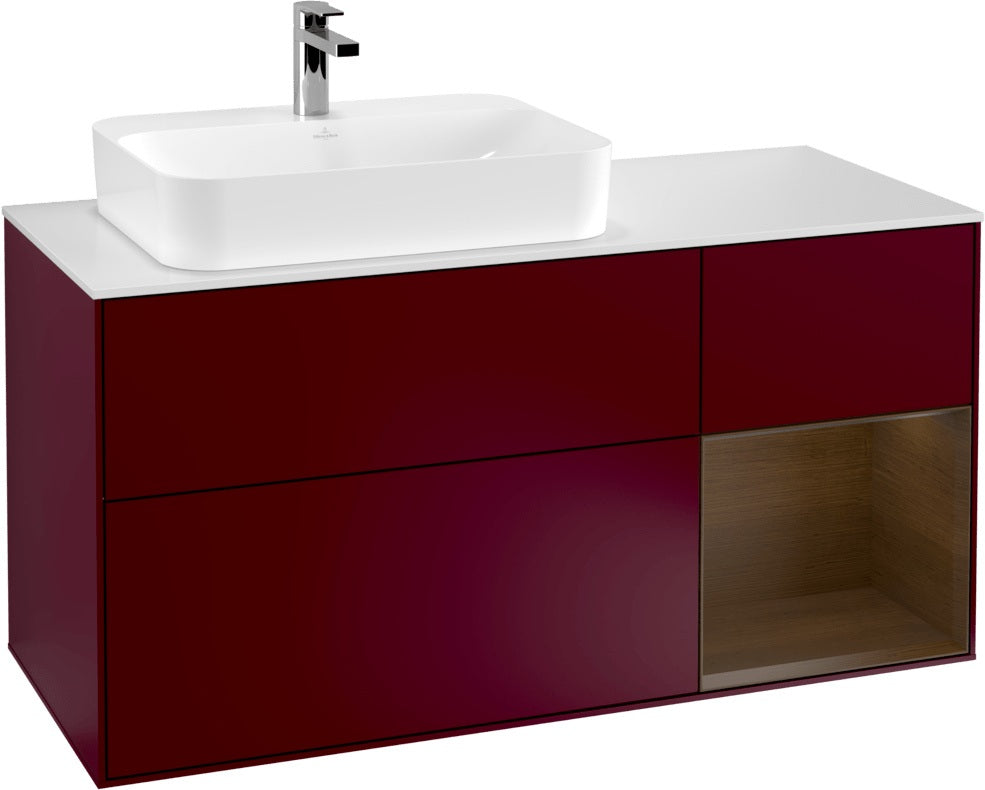 Villeroy & Boch Waschtischunterschrank Finion F401G 1200 mm Glossy White Lacquer mit Beleuchtung