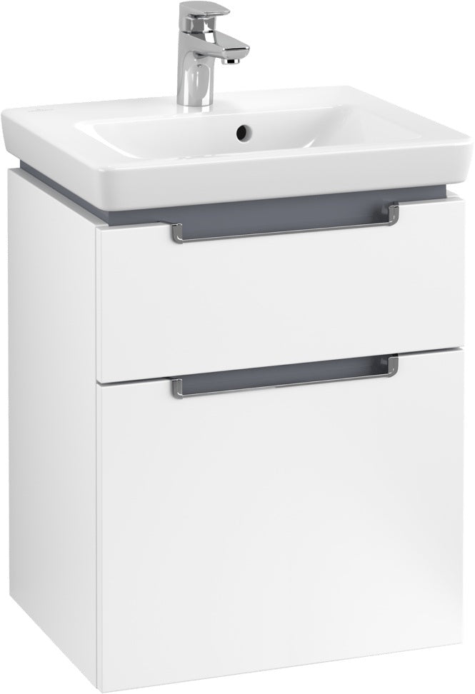 Villeroy & Boch Subway 2.0 Waschbeckenunterschrank A90710 – White Matt, 485 mm, 2 Auszüge, SoftClosing