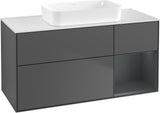Villeroy & Boch Finion Waschtischunterschrank G711G Black Matt Lacquer 1200 mm mit Beleuchtung
