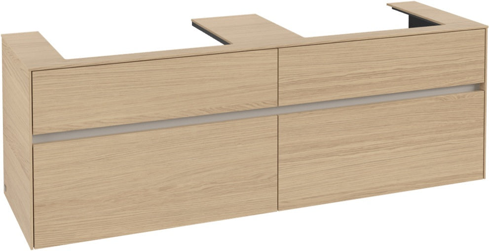 Villeroy & Boch Waschtischunterschrank Collaro C024 Nordic Oak 1600 mm mit 4 Auszügen