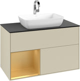 Villeroy & Boch Finion Waschbeckenunterschrank Glossy White mit Beleuchtung, 1000 mm