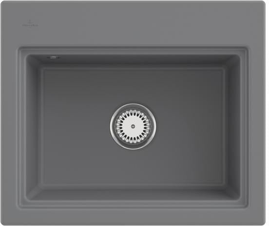 Villeroy & Boch Einbauspüle Subway Style 60 S 600x510mm Keramik Ebony CeramicPlus