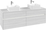 Villeroy & Boch Collaro Waschtischunterschrank 1600 mm Truffle Grey mit LED-Beleuchtung