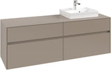 Villeroy & Boch Waschtischunterschrank Collaro C079 B0 1600 mm Taupe mit LED-Beleuchtung