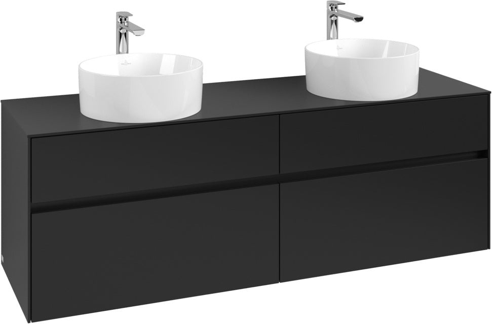 Villeroy & Boch Waschtischunterschrank Collaro C052 1600 mm Volcano Black mit 4 Auszügen