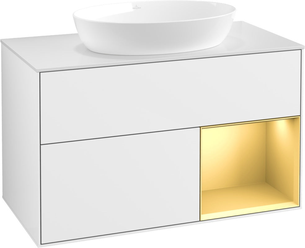 Villeroy & Boch Finion Waschtischunterschrank FA21GFGF 1000 mm Glossy White Lacquer