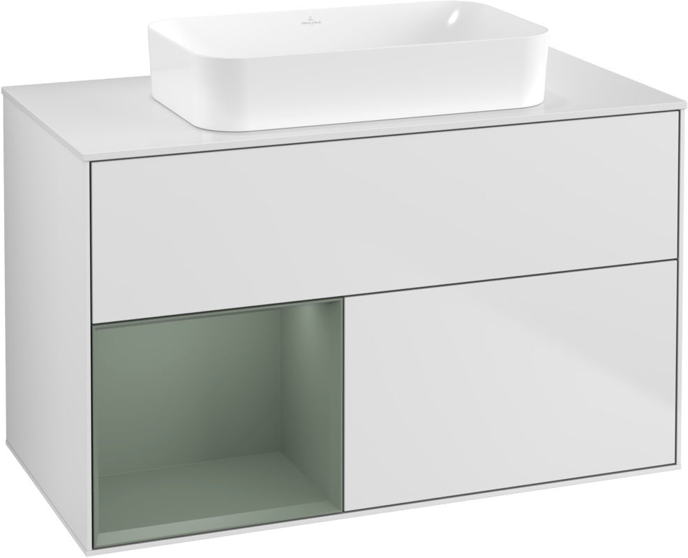 Villeroy & Boch Finion Waschtischunterschrank 1000 mm Glossy White Lacquer – mit LED-Beleuchtung & SoftClosing