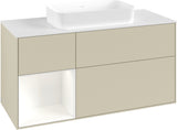 Villeroy & Boch Finion Waschbeckenunterschrank 1200 mm Walnut Veneer mit Beleuchtung
