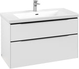 Villeroy & Boch Subway 3.0 Waschtischunterschrank C570L0 Brilliant White mit LED-Beleuchtung und SoftClosing