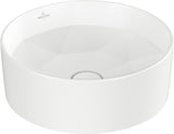 Villeroy & Boch Aufsatzwaschbecken Octagon 5A5640 Rund Pure Black CeramicPlus 418 mm