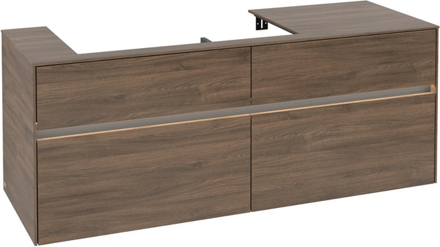 Villeroy & Boch Waschtischunterschrank Collaro C089 B0 1400 mm Arizona Oak mit Beleuchtung