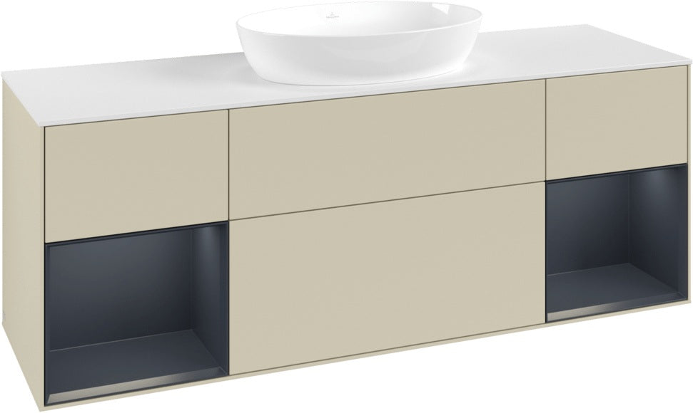 Villeroy & Boch Finion Waschtischunterschrank GD01GF 1600 mm Glossy White Lacquer mit Beleuchtung