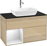 Villeroy & Boch Finion Waschbeckenunterschrank Glossy White mit Beleuchtung, 1000 mm