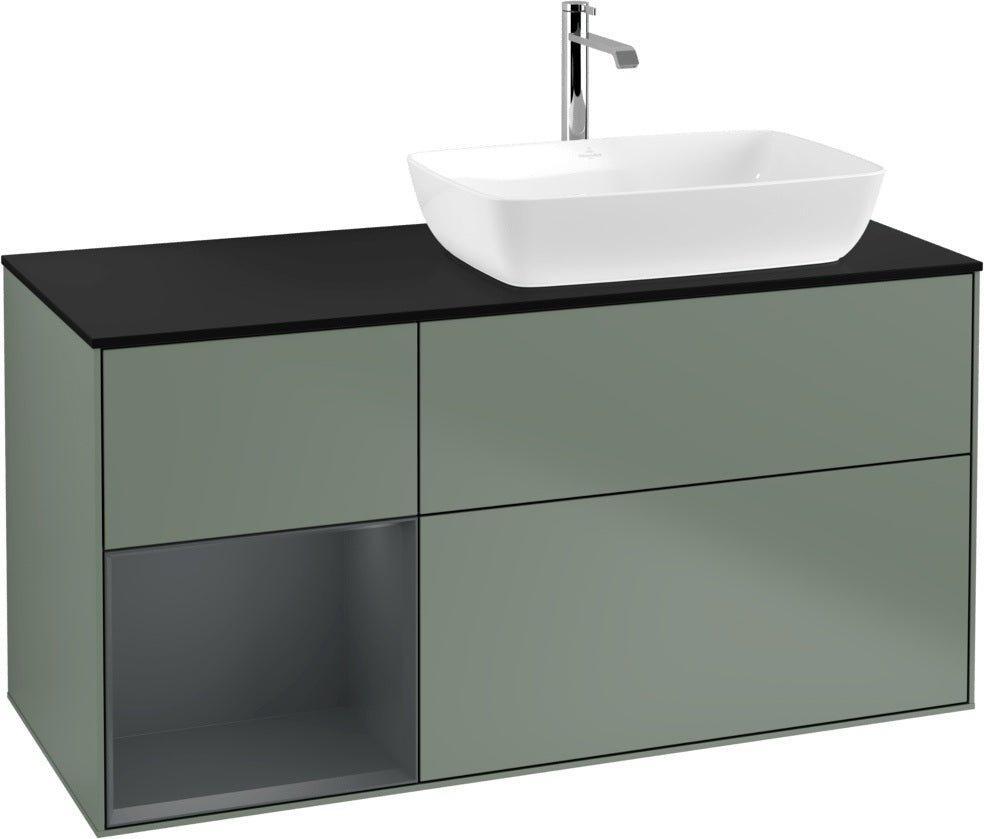 Villeroy & Boch Finion Waschtischunterschrank 1200 mm Glossy White Lacquer mit Beleuchtung