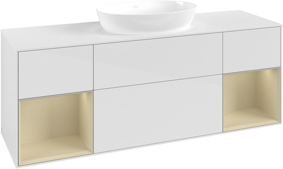 Villeroy & Boch Finion Waschtischunterschrank GD01GF 1600 mm Glossy White Lacquer mit Beleuchtung