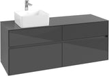Villeroy & Boch Waschtischunterschrank Collaro C046 1400 mm Glossy Grey mit 4 Auszügen