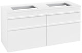 Villeroy & Boch Venticello Waschtischunterschrank 1257 mm Glossy White, 4 Auszüge, für 2 Waschtische