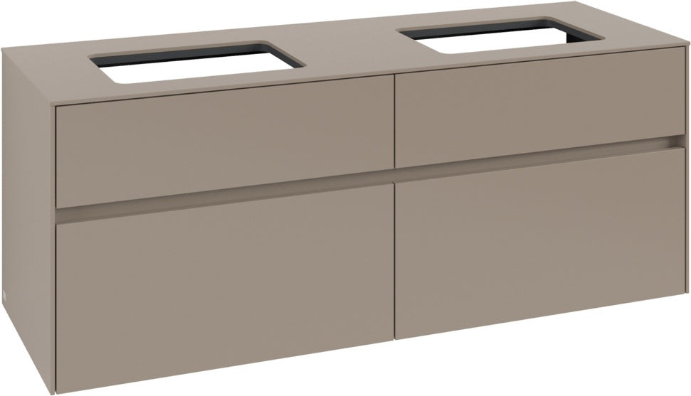 Villeroy & Boch Waschtischunterschrank Collaro C119 B0 1400 mm Taupe mit Beleuchtung