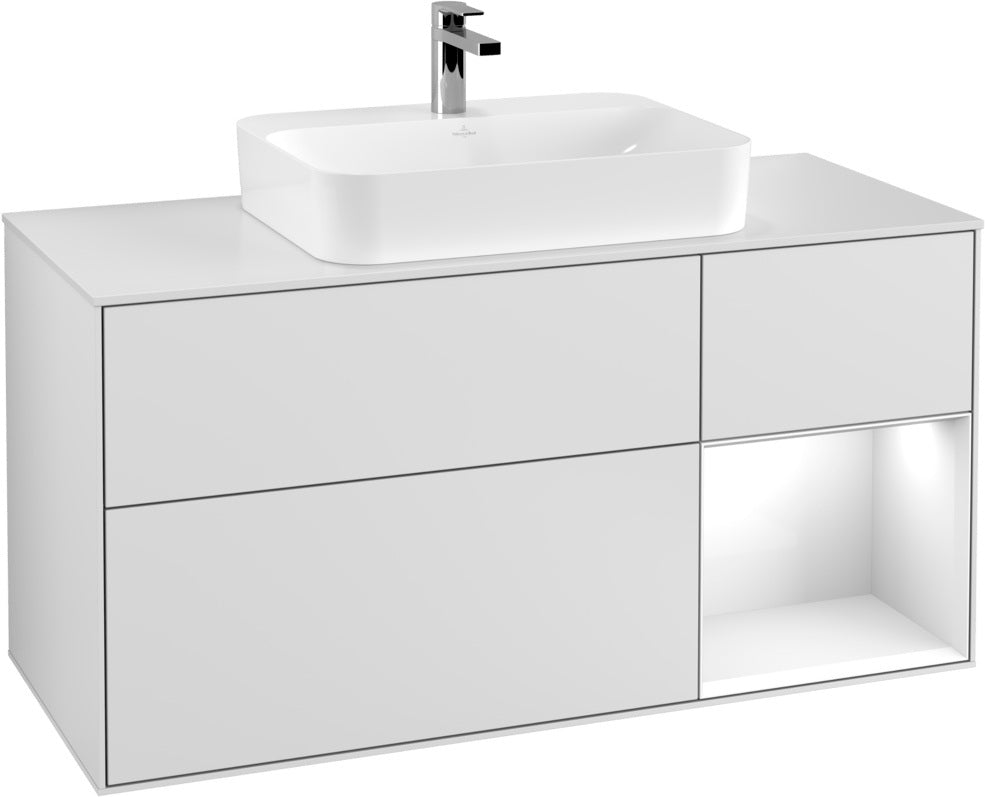 Villeroy & Boch Waschtischunterschrank Finion F421G 1200 mm Glossy White Lacquer